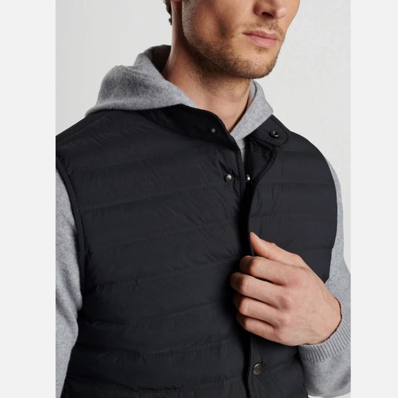 NWOT Peter Millar Men's Regent Crown Crafted Black Quilted Vest Size M $295 - Picture 4 of 15